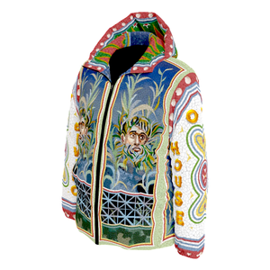 Mosaic-Inspired Unisex Down Jacket: A Fashion Classic